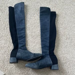 Stuart Weitzman Blue Suede Boots